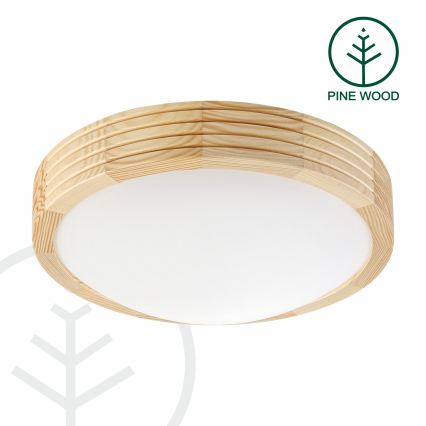 Mennyezeti lámpatest NATURAL MODERN SLIM 1xE27/15W/230V átm. 27,5 cm fenyő