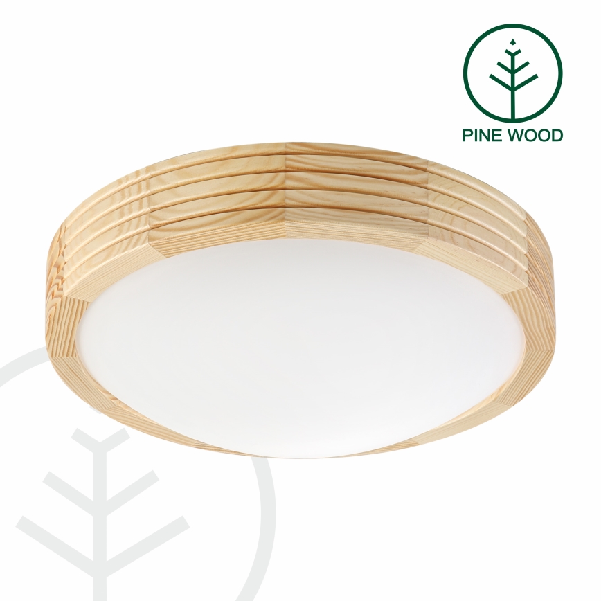 Mennyezeti lámpatest NATURAL MODERN SLIM 1xE27/15W/230V átm. 27,5 cm fenyő
