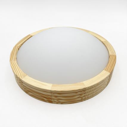Mennyezeti lámpatest NATURAL MODERN SLIM 1xE27/15W/230V átm. 27,5 cm fenyő