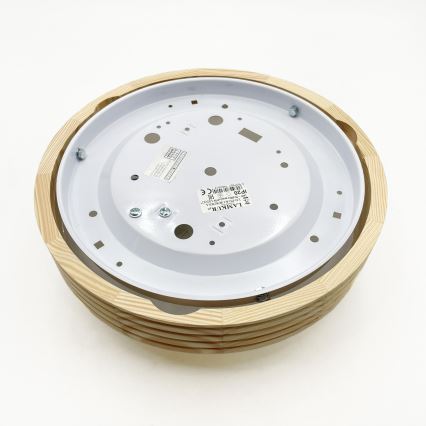 Mennyezeti lámpatest NATURAL MODERN SLIM 1xE27/15W/230V átm. 27,5 cm fenyő