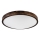 Mennyezeti lámpatest OAK SMOKY SLIM 3×E27/15W/230V, Ø 47 cm, tölgy/sötétbarna