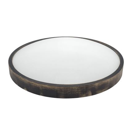 Mennyezeti lámpatest OAK SMOKY SLIM 3×E27/15W/230V, Ø 47 cm, tölgy/sötétbarna