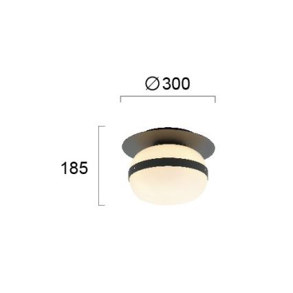 Mennyezeti lámpatest PALMA 1xE27/40W/230V fekete