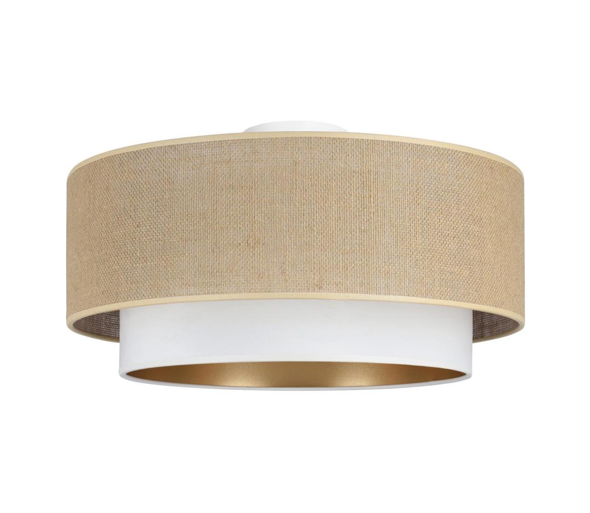 Mennyezeti lámpatest SARTA 1xE27/60W/230V, Ø 45 cm, fehér/juta H0188