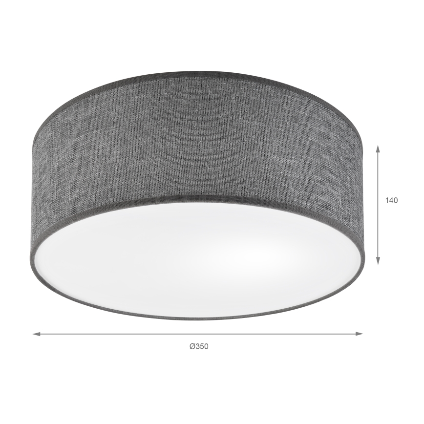 Mennyezeti lámpatest SIRJA 1xE27/15W/230V átm. 35 cm szürke