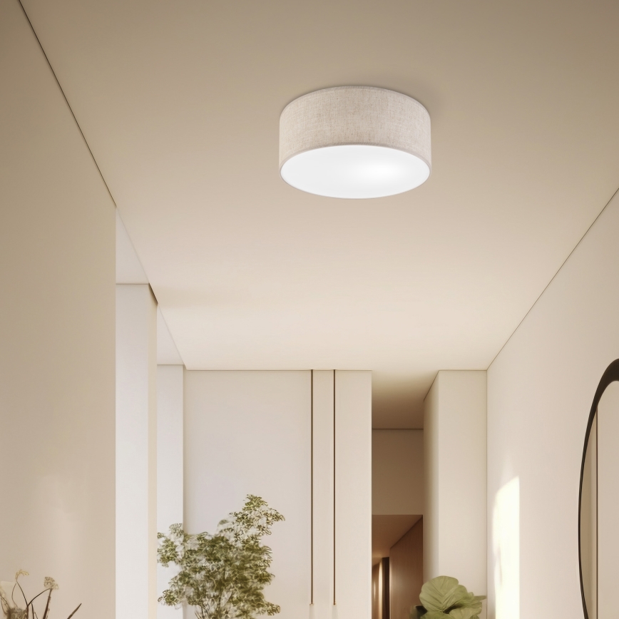 Mennyezeti lámpatest SIRJA 1xE27/15W/230V Ø 35 cm, bézs