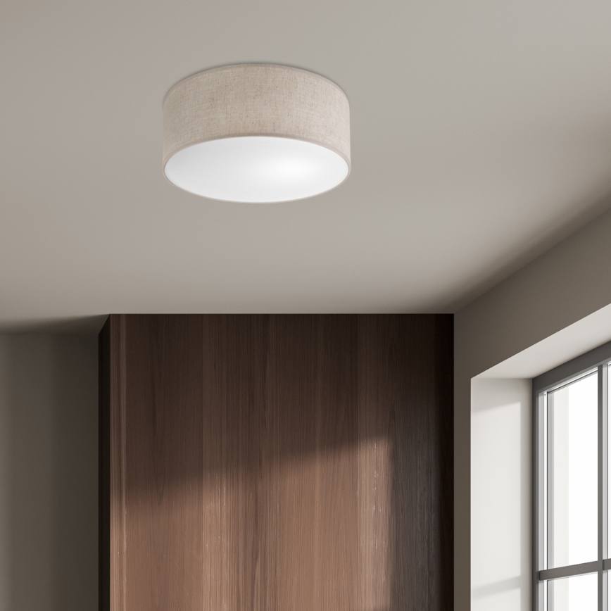 Mennyezeti lámpatest SIRJA 1xE27/15W/230V Ø 35 cm, bézs