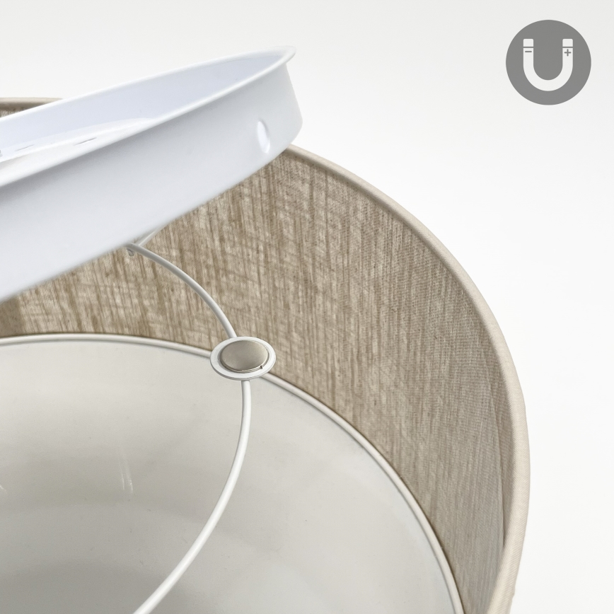 Mennyezeti lámpatest SIRJA 1xE27/15W/230V Ø 35 cm, bézs