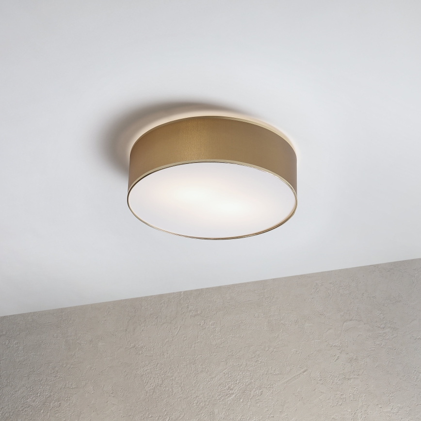 Mennyezeti lámpatest SIRJA 2xE27/15W/230V átm. 45 cm barna/arany