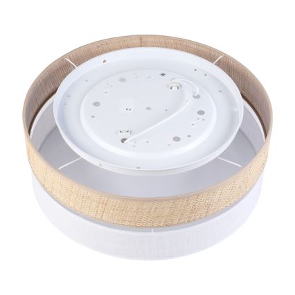 Mennyezeti lámpatest SIRJA BOHO 2xE27/15W/230V átm. 45 cm bézs/fehér