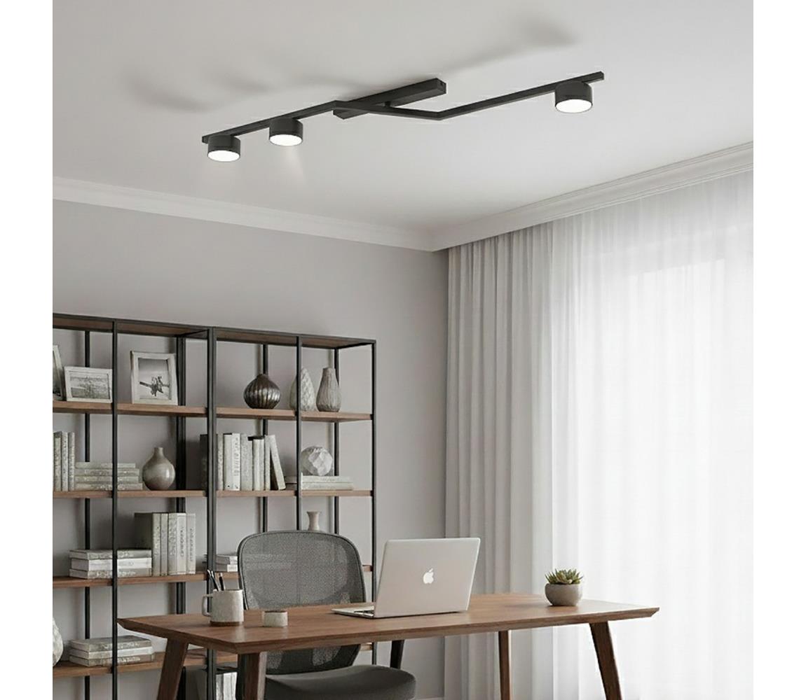 EMIBIG Mennyezeti lámpatest SKAN 3xGX53/12W/230V fekete 1574/3