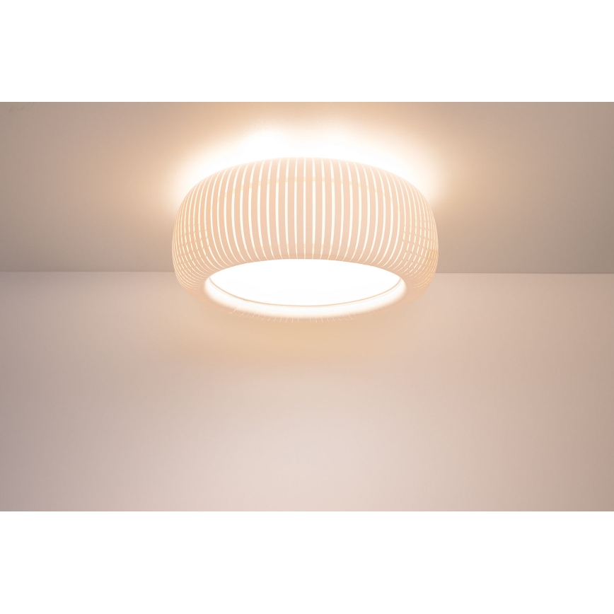 Mennyezeti lámpatest STRIPES 2xE27/40W/230V átm. 55 cm fehér/krémszínű