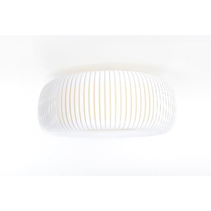 Mennyezeti lámpatest STRIPES 2xE27/40W/230V átm. 55 cm fehér/krémszínű