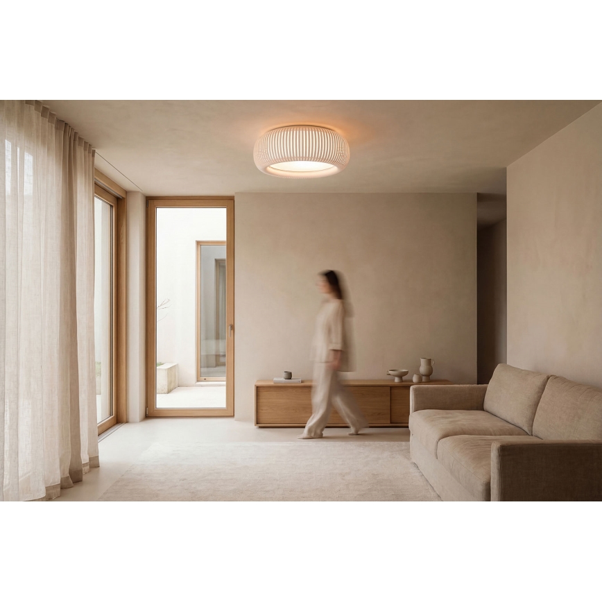 Mennyezeti lámpatest STRIPES 2xE27/40W/230V, átmérő 55 cm, fehér/rózsaszín