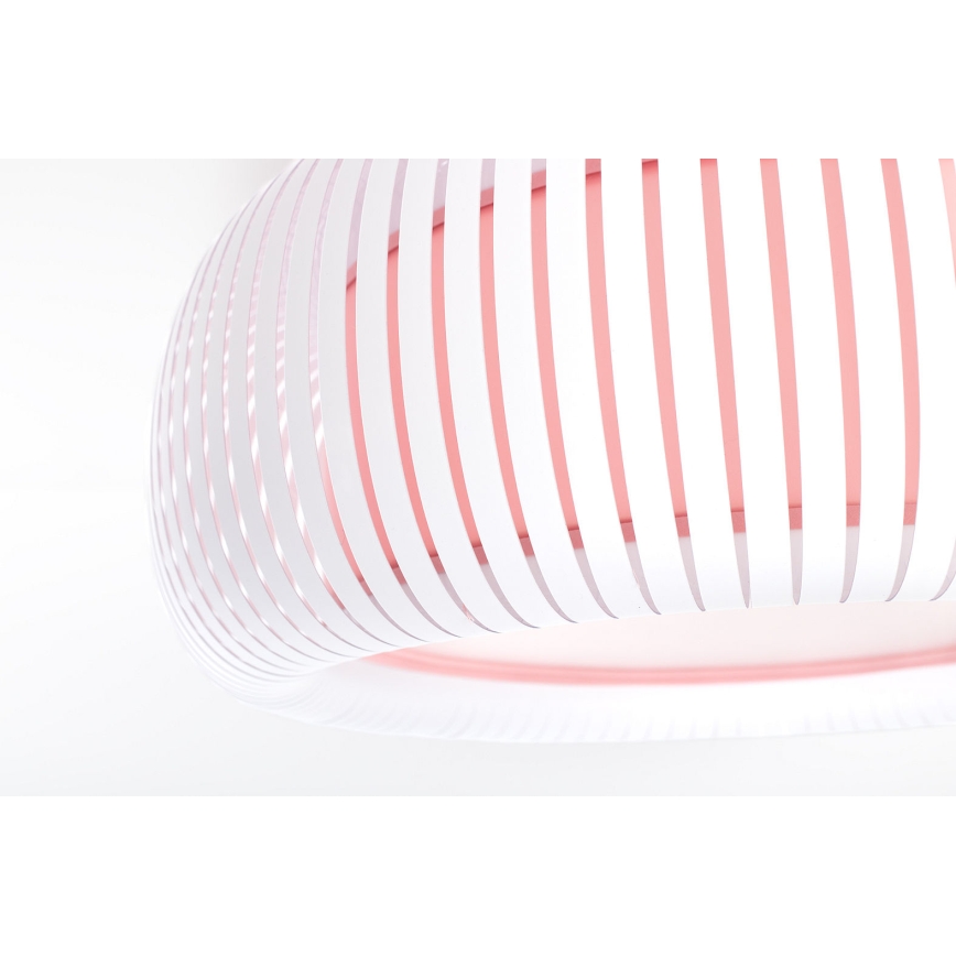 Mennyezeti lámpatest STRIPES 2xE27/40W/230V, átmérő 55 cm, fehér/rózsaszín