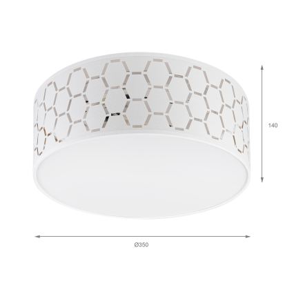 Mennyezeti lámpatest ULLE 1xE27/15W/230V átmérő 35 cm fehér