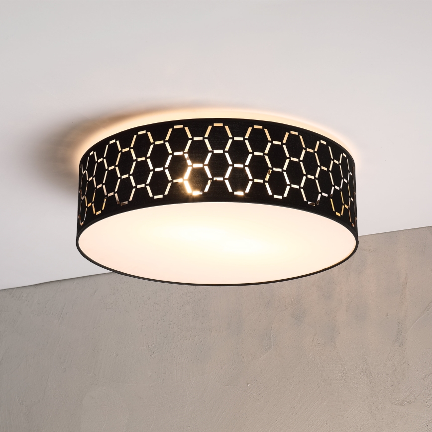 Mennyezeti lámpatest ULLE 2xE27/15W/230V átm. 45 cm fekete