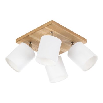 Mennyezeti spotlámpa APRILLIA 4xE27/25W/230V tölgy/fehér