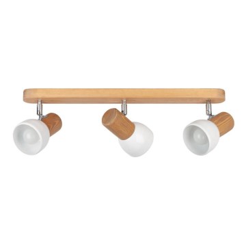 Mennyezeti spotlámpa NEL 3xE27/15W/230V fenyő