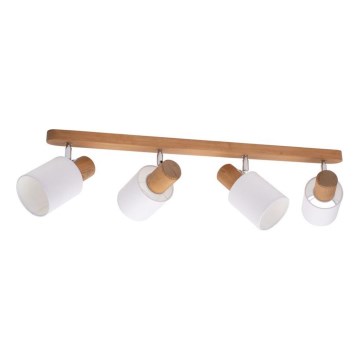 Mennyezeti spotlámpa TRENDY 4xE27/15W/230V fenyő