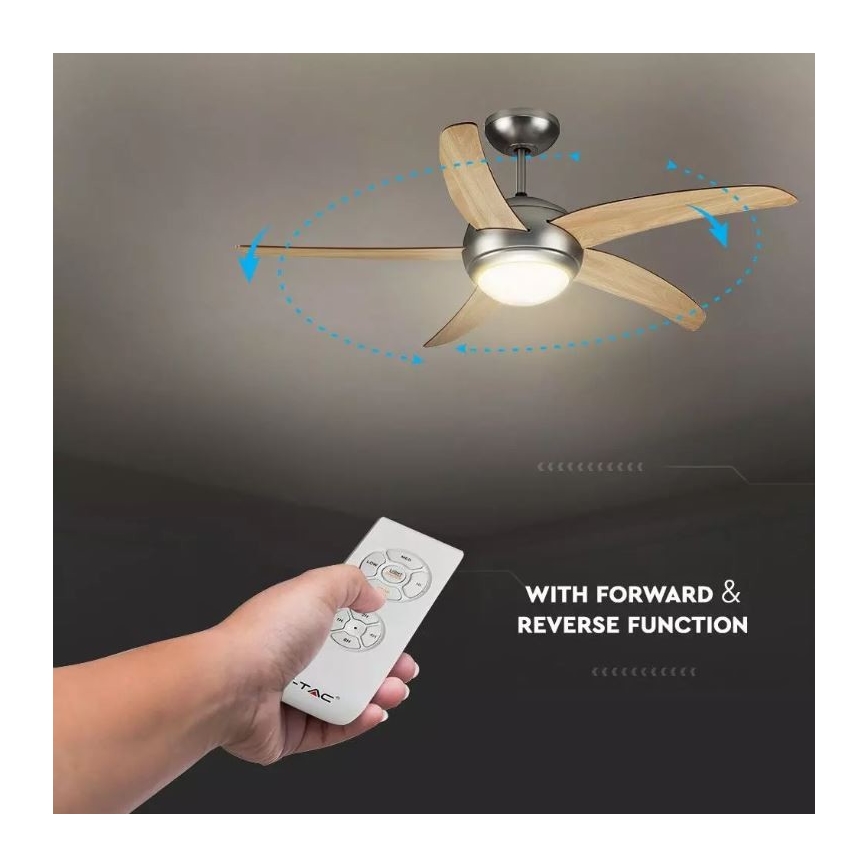 Mennyezeti ventilátor 2xE27/20W/230V átm. 132 cm + távirányítás