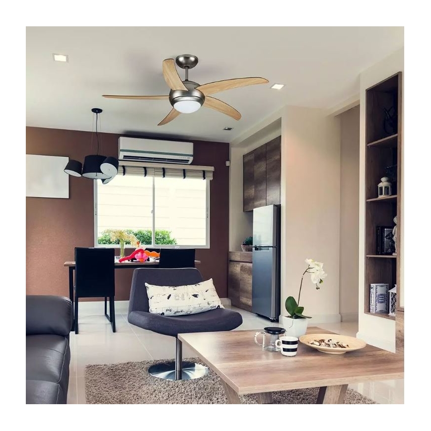 Mennyezeti ventilátor 2xE27/20W/230V átm. 132 cm + távirányítás