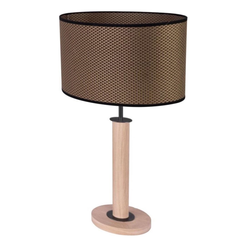 MERCEDES asztali lámpa 1xE27/40W/230V 60 cm barna/tölgy