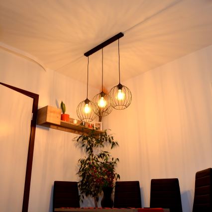 LED csillár huzalon MERCURE 3xE27/15W/230V