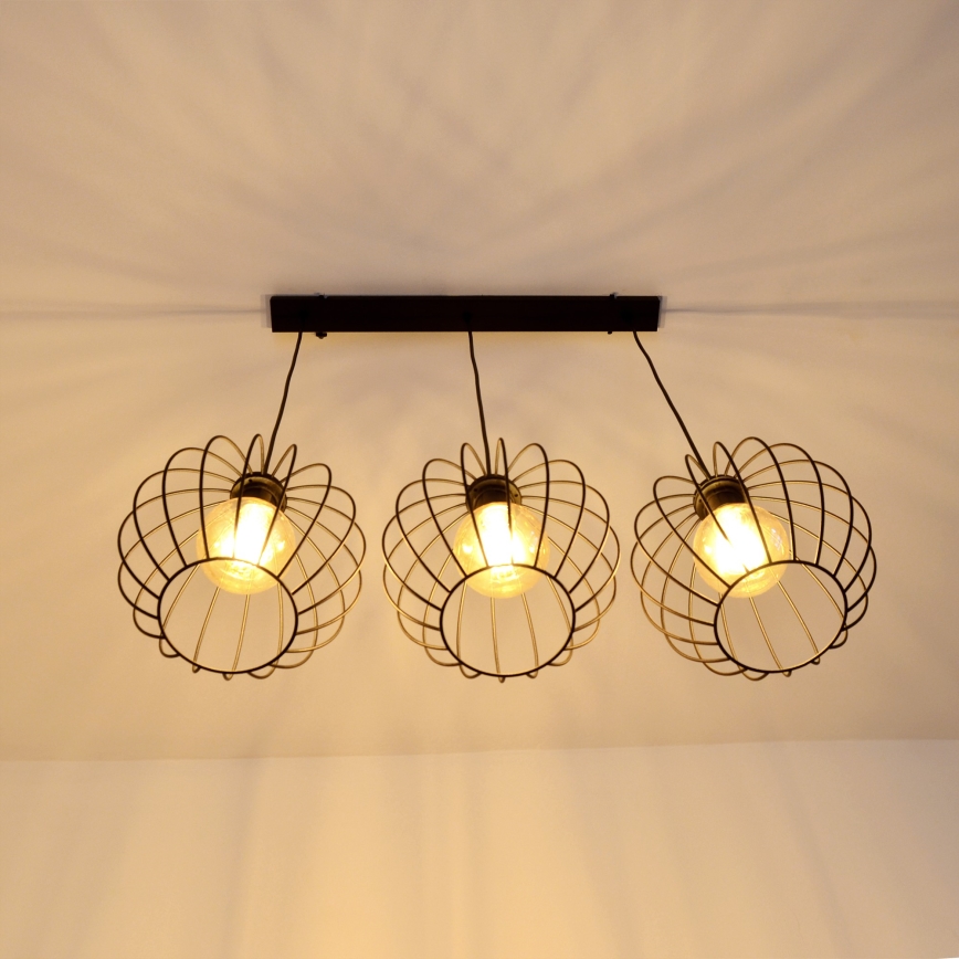 LED csillár huzalon MERCURE 3xE27/15W/230V