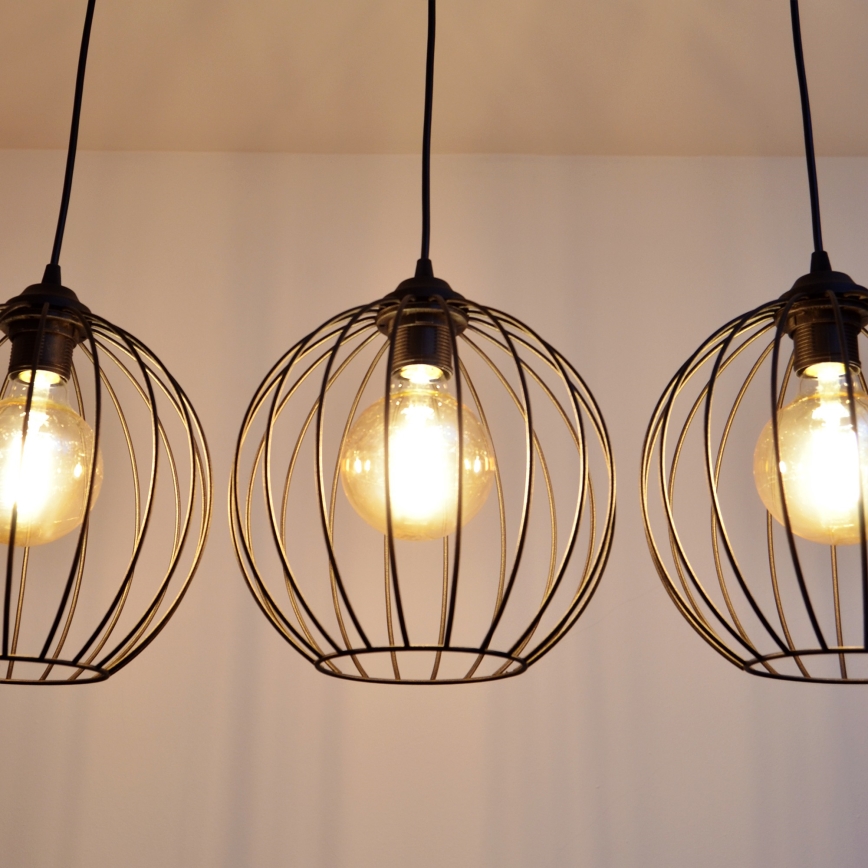 LED csillár huzalon MERCURE 3xE27/15W/230V