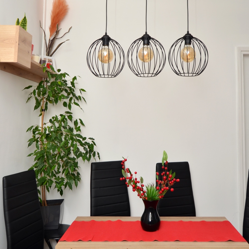 LED csillár huzalon MERCURE 3xE27/15W/230V