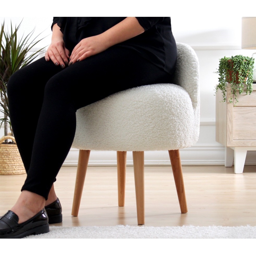 MIKI puff, átmérő 46 cm, fehér