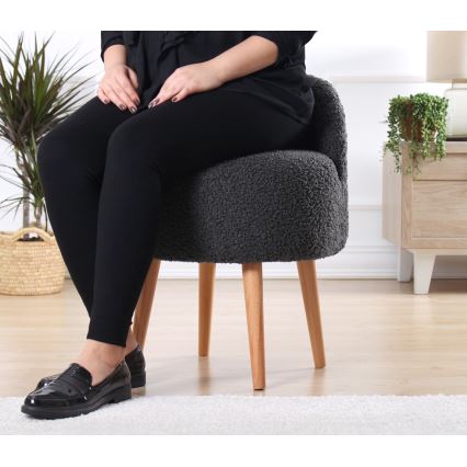 MIKI puff, átmérő 46 cm, sötétszürke