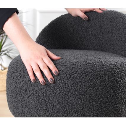 MIKI puff, átmérő 46 cm, sötétszürke