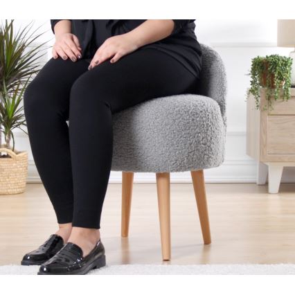 MIKI puff, átmérő 46 cm, szürke