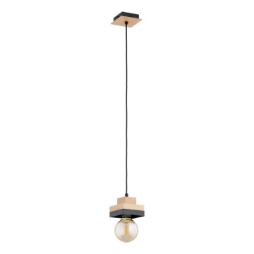 MIKO függőlámpa kábellel 1xE27/15W/230V fekete/bézs