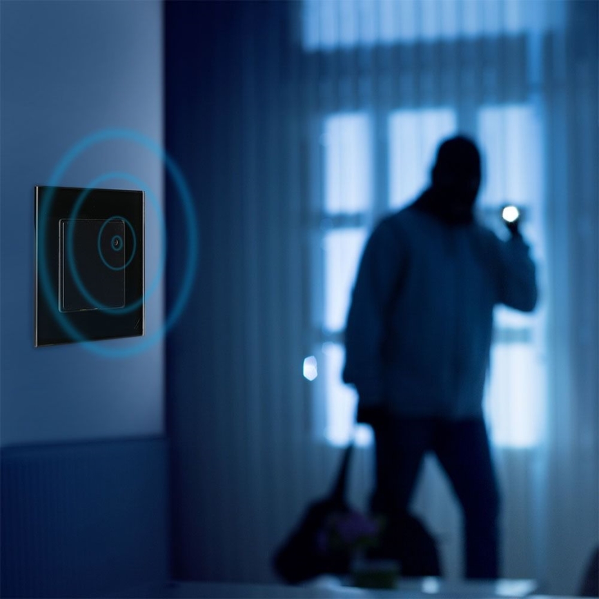 Mikrohullámú mozgásérzékelő 180° 300W/230V fekete