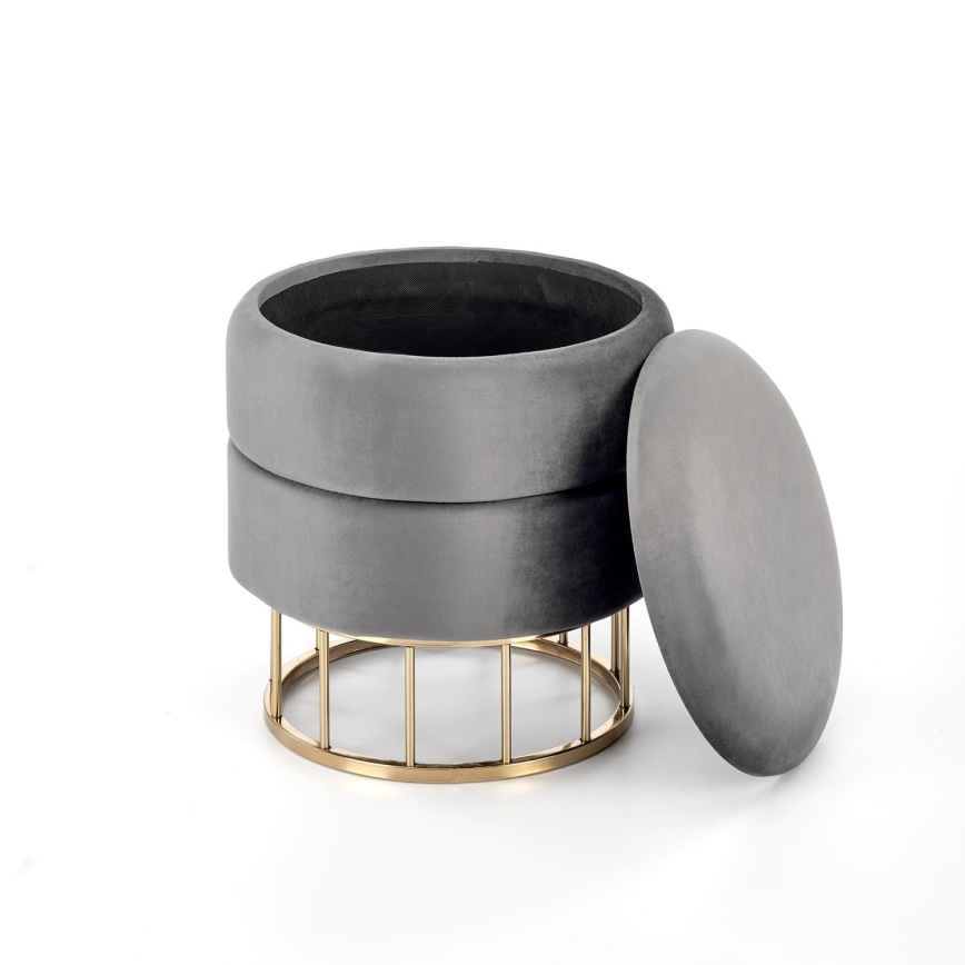 MINTY puff átmérő 37 cm szürke/arany