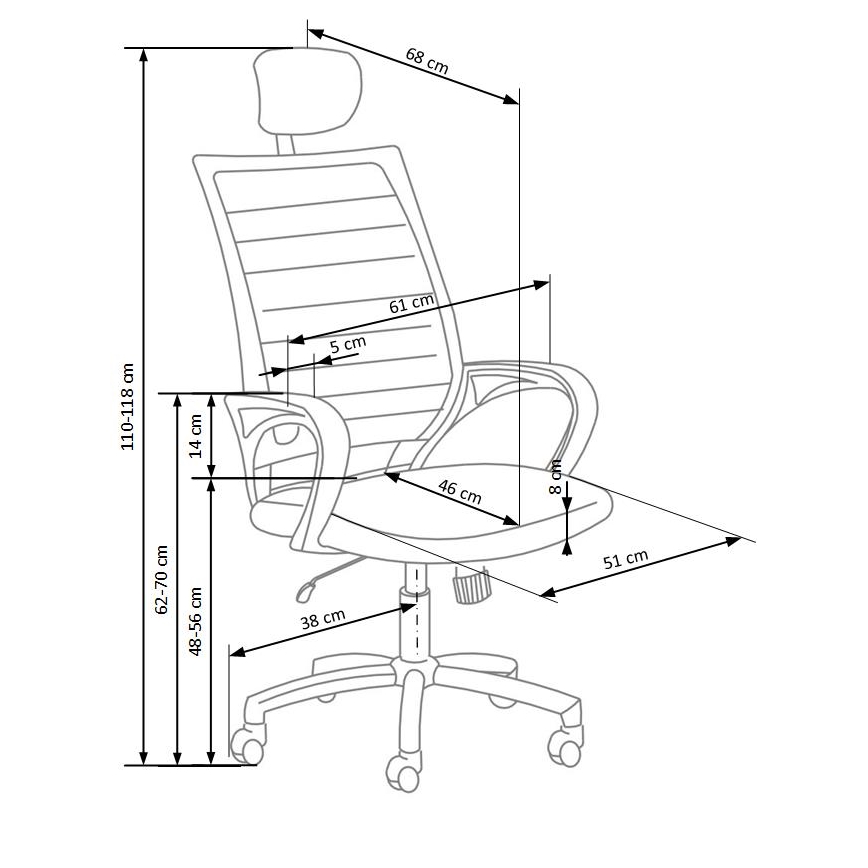 MIRI irodai szék fekete/fehér