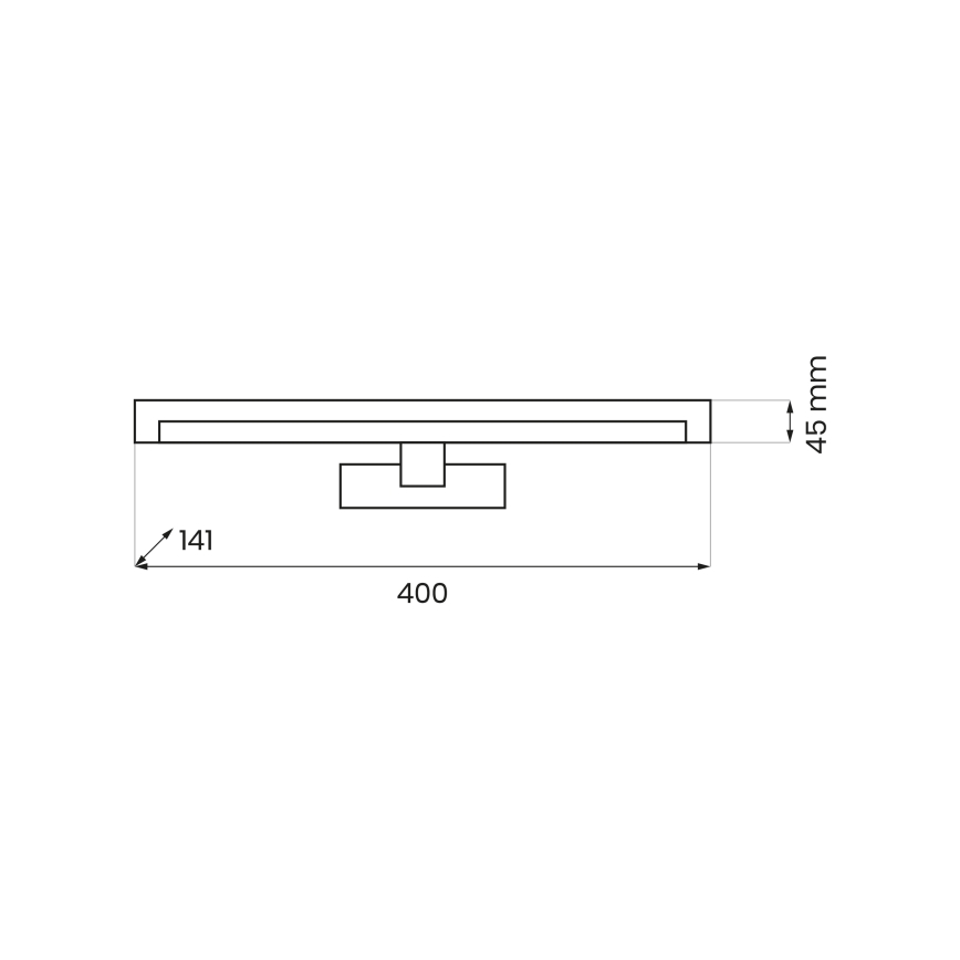 MIRORE LED fürdőszobai tükörvilágítás, 8 W, 230 V, 40 cm, IP44, fehér