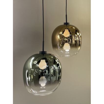 MIRROR kábeles függőlámpa 1xE27/14W/230V füstös zöld