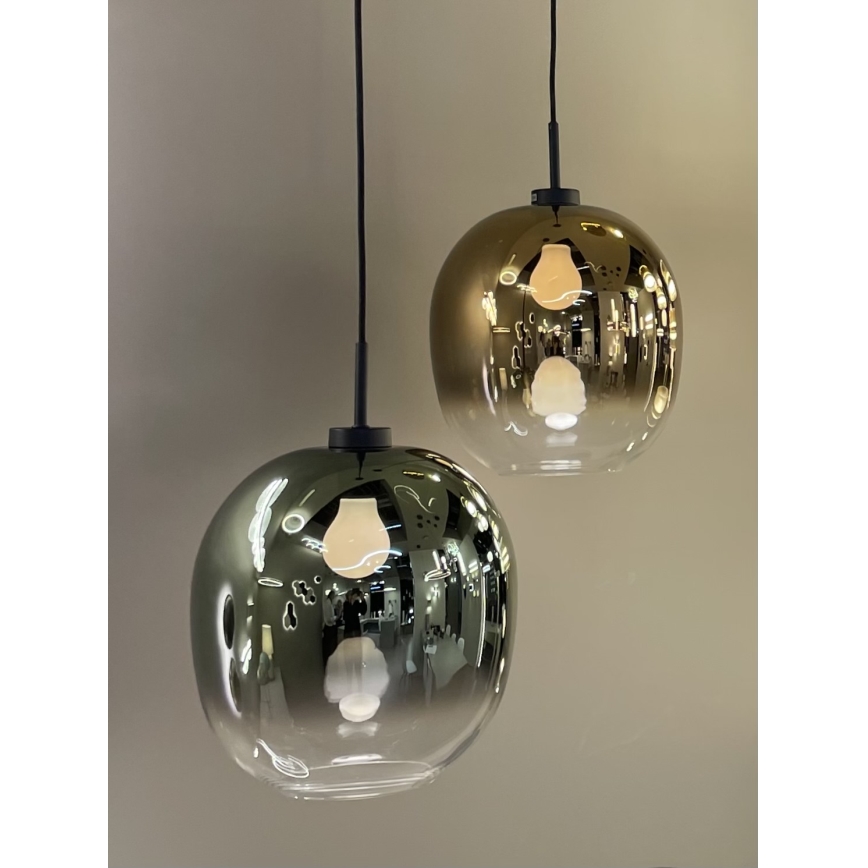MIRROR kábeles függőlámpa 1xE27/14W/230V füstös zöld