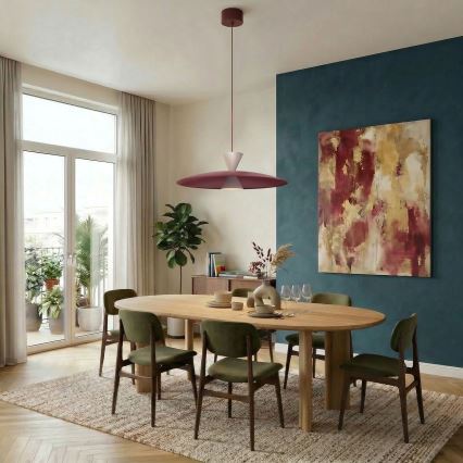 MISTIC kábeles függőlámpa, 1xGX53/15W/230V, bordó