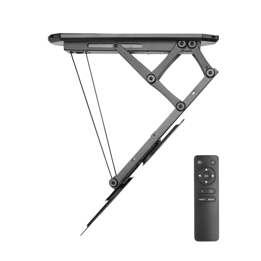 MK FLORIA MKF-20DM444 - Intelligens mennyezeti tartó TV-hez 55 fekete Wi-Fi TUYA + távirányítás