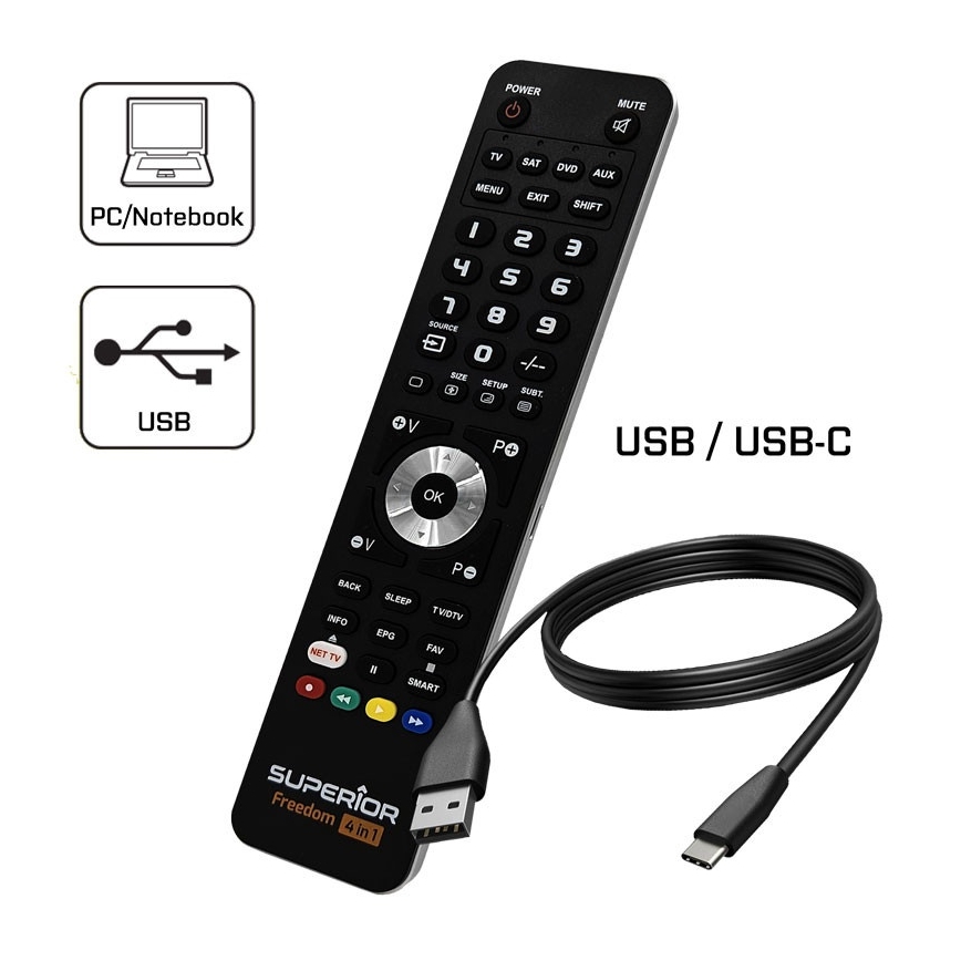 MK FLORIA Superior FREEDOM 4in1 USB - Távirányítás 4in1 USB 2xAAA