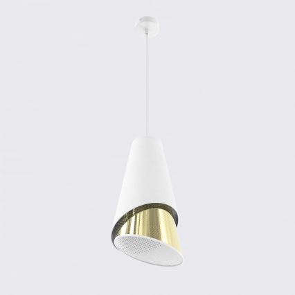 MODA kábeles csillár 1x E27/15W/230V fehér/arany