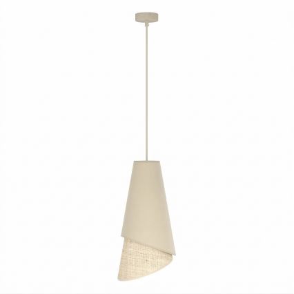 MODA zsinóros függőlámpa 1xE27/15W/230V bézs/rattan
