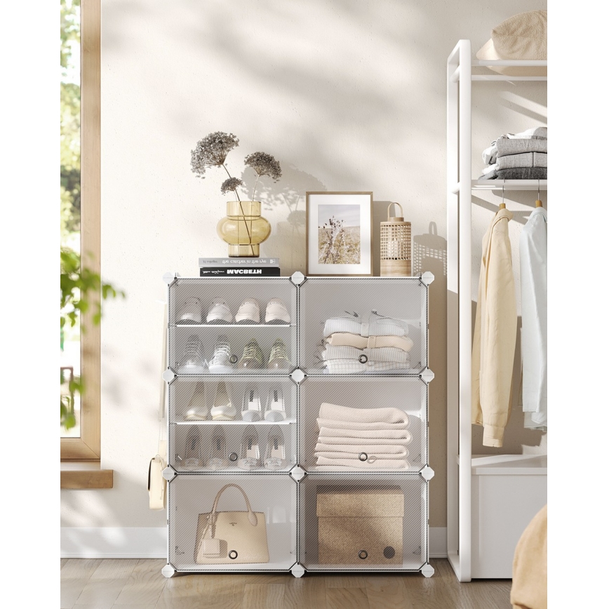 Moduláris polc rekeszekkel BOXIFY fehér