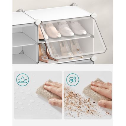 Moduláris polc rekeszekkel BOXIFY fehér