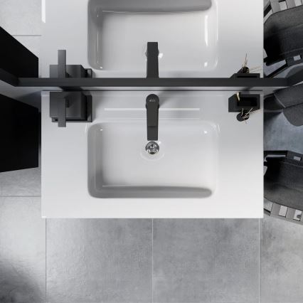 MOLDE 80 cm-es fürdőszobai szekrény mosdóval, fekete